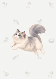 水彩ラグドールの着せかえ・灰色のメイン画像