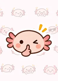 まる顔ウーパールーパー きせかえのメイン画像