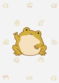 ぽってりカエルの着せかえ|ライトグレーのメイン画像