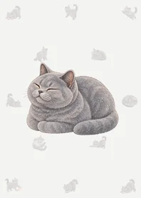 水彩ブリティッシュの着せかえ・灰色のメイン画像