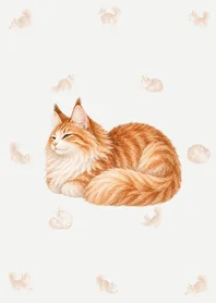 水彩ノルウェージャンの着せかえ・灰色のメイン画像