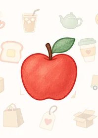 シンプル 手描きカフェ着せ替え ベージュのメイン画像