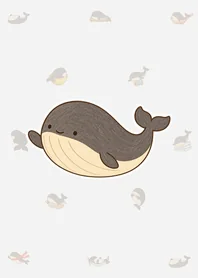 ころんとクジラの着せかえ|ライトグレーのメイン画像