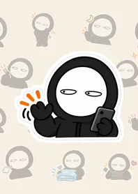 白顔の黒タイツくん きせかえのメイン画像
