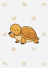のんびりカメの着せかえ|ライトグレーのメイン画像