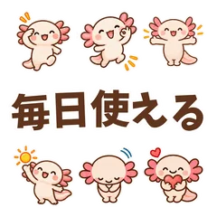 ほんわかウーパールーパー★毎日使える40個のメイン画像