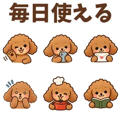 茶色トイプードル★毎日返信40のメイン画像