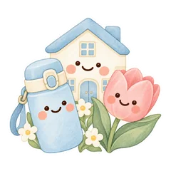 大人かわいい通院と家族連絡スタンプのメイン画像