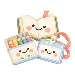 大人かわいい保育士の仕事スタンプのメイン画像
