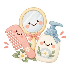 大人かわいい美容師の接客スタンプのメイン画像