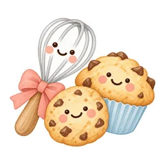 大人かわいいお菓子作りのスタンプのメイン画像