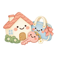 大人かわいい共働き家族連絡スタンプのメイン画像