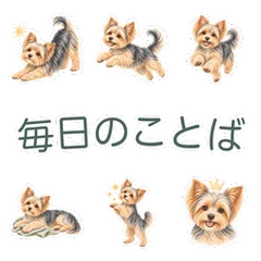水彩のヨークシャーテリアの毎日のメイン画像